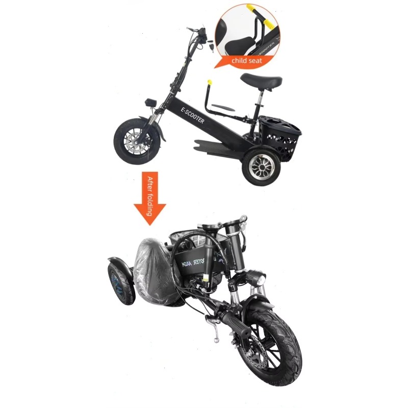 【2026】Трехколесный двухместный – обзор и цена Folding Electric Scooter